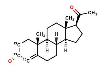 Progesterone-[2,3,4-13C3] (Solution)