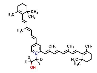 Pyridinium bisretinoid A2E D4