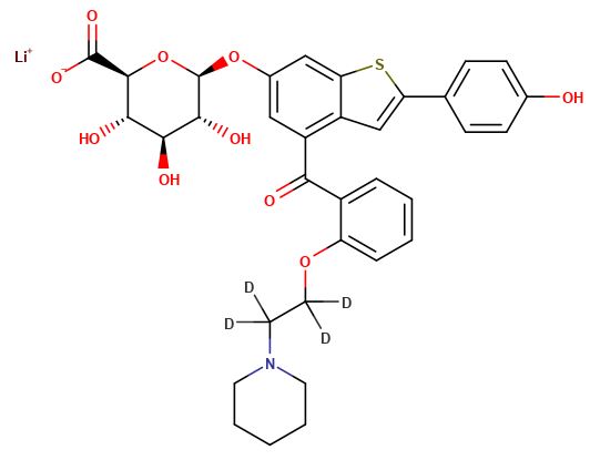 Raloxifene-d4 6-β-D-Glucuronide Lithium Salt