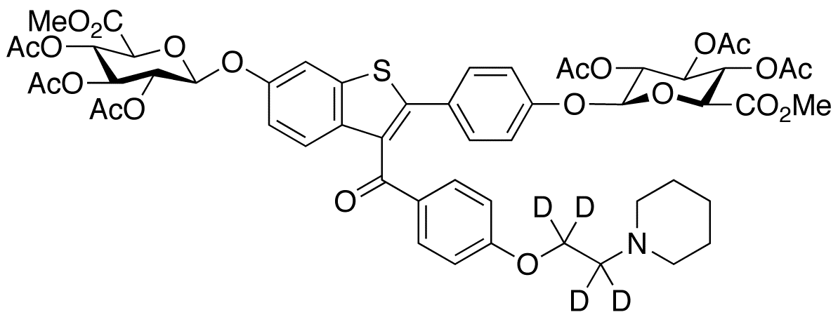 Raloxifene-d4 6,4’-Bis(2,3,4,6-tetra-O-acetyl-β-D-glucuronide Methyl Ester)