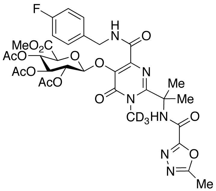 Raltegravir 2,3,4-Tri-O-acetyl-�-D-glucuronide Methyl Ester-d3