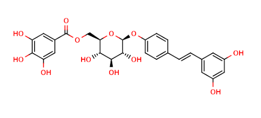 Resveratrol-4'-O-(6-galloyl)glucoside