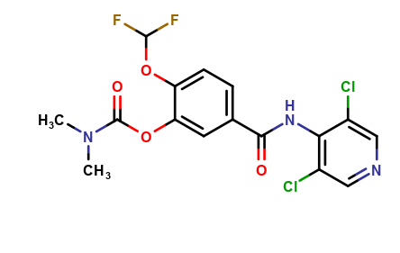 Roflumilast dimethylcarbamate