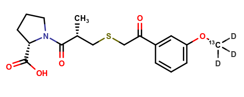 S-(3-Acetylanisole-d3) Captopril-13CD3