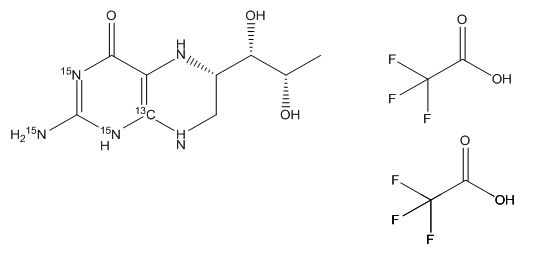 Sapropterin 13C 15N3 bistrifluoroacetate