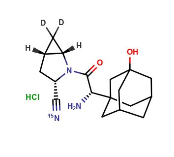 Saxagliptin 15N, D2 Hydrochloride