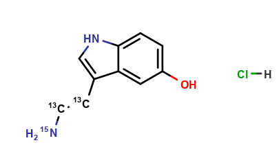 Serotonin-13C215N Hydrochloride