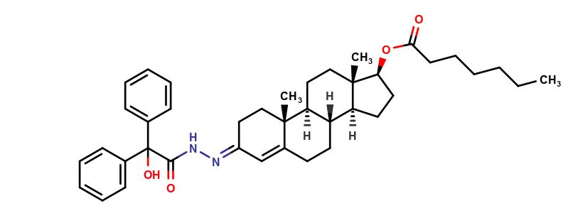Testosterone enantate benzilic acid hydrazone