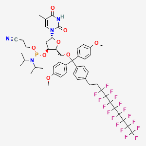 Thymidine, 5'-O-[[4-(1H,1H,2H,2H-perfluorodecyl)phenyl]bis(4-methoxyphenyl)methyl]-, 3'-[2-cyanoethyl N,N-bis(1-methylethyl)phosphoramidite]