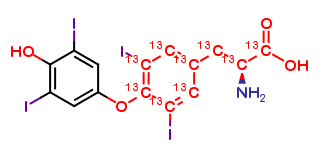 Thyroxine Carboxy,a,ß,1,2,3,4,5,6-13C9,15N