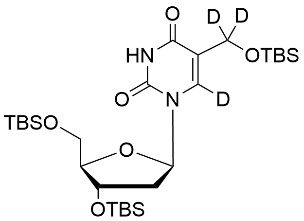 Tris(O-tert-Butyldimethylsilyl)-4-(Hydroxymethyl-D2)-2’-thymidine-D
