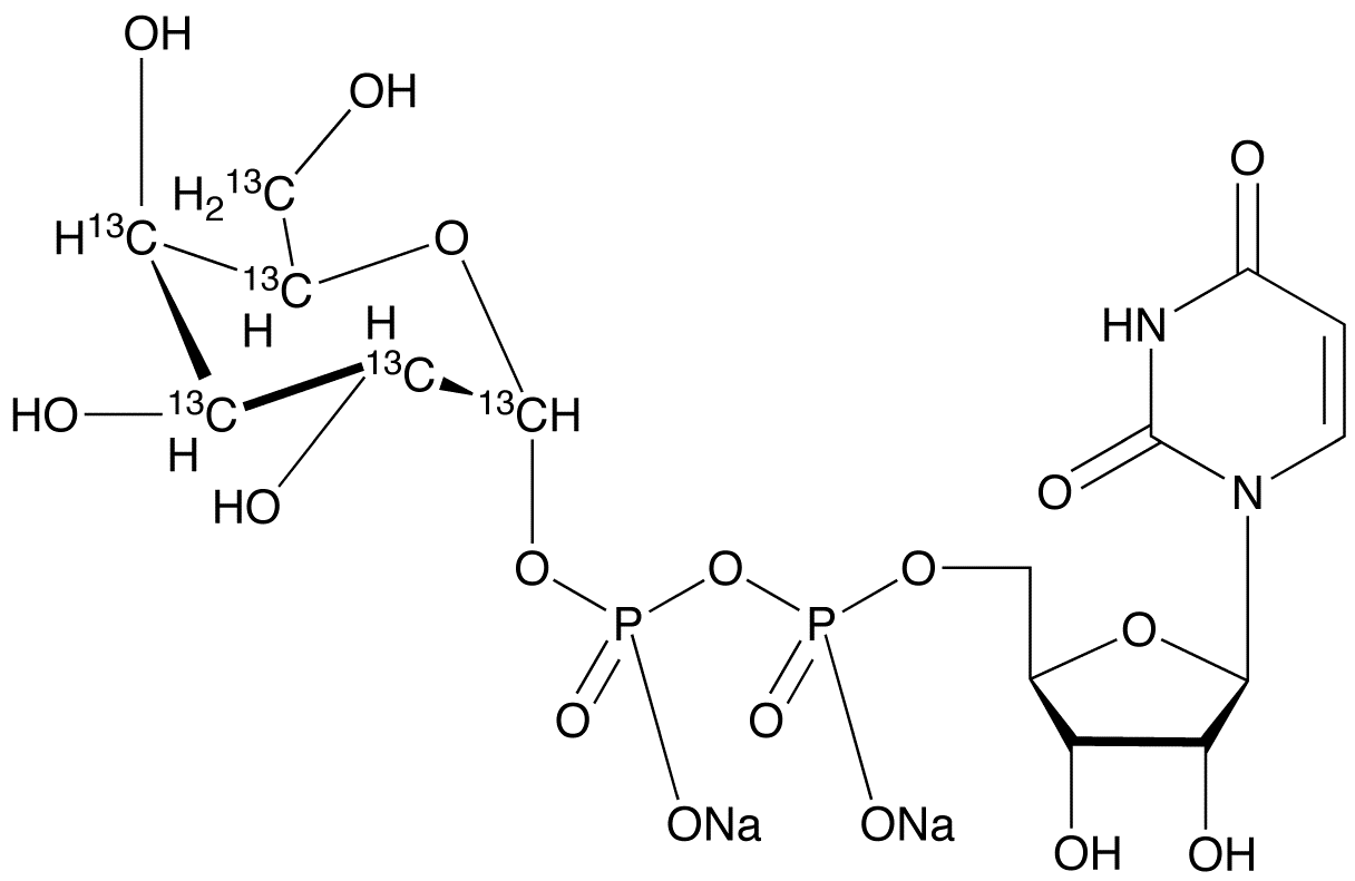 Uridine Diphosphate-a-D-galactose Disodium Salt-13C6
