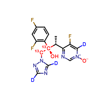 Voriconazole oxide 13C2D3