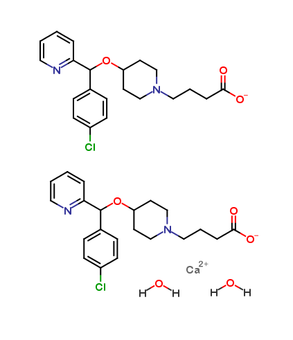 calcium 4-(4-((4-chlorophenyl)(pyridin-2-yl)methoxy)piperidin-1-yl)butanoate dihydrate