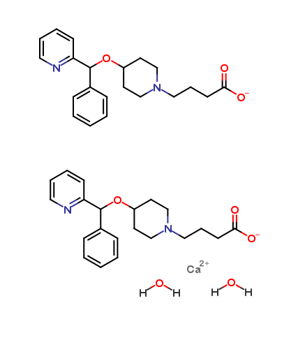 calcium 4-(4-(phenyl(pyridin-2-yl)methoxy)piperidin-1-yl)butanoate dihydrate