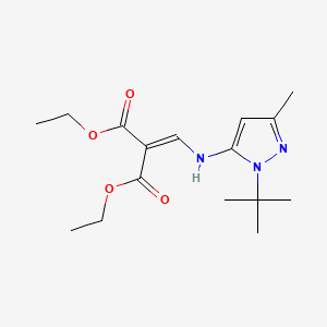 diethyl 2-({[1-(tert-butyl)-3-methyl-1H-pyrazol-5-yl]amino}methylene)malonate