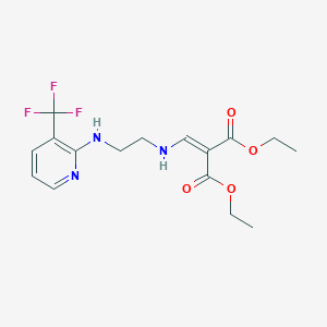 diethyl 2-{[(2-{[3-(trifluoromethyl)-2-pyridinyl]amino}ethyl)amino]methylene}malonate