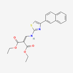 diethyl 2-({[4-(2-naphthyl)-1,3-thiazol-2-yl]amino}methylene)malonate