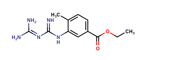 Show details of ethyl 3-(3-(diaminomethylene)guanidino)-4-methylbenzoate