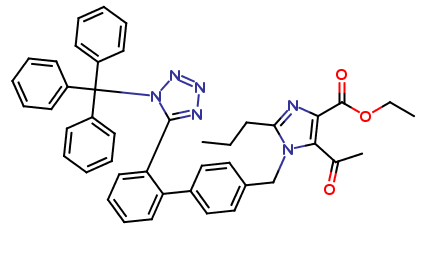 ethyl 5-acetyl-2-propyl-1-((2'-(1-trityl-1H-tetrazol-5-yl)-[1,1'-biphenyl]-4-yl)methyl)-1H-imidazole