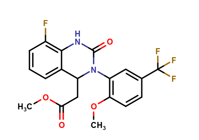 methyl 2-(8-fluoro-3-(2-methoxy-5-(trifluoromethyl)phenyl)-2-oxo-1,2,3,4-tetrahydroquinazolin-4-yl)acetate