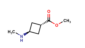 Show details of methyl trans-3-(methylamino)cyclobutanecarboxylate