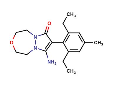 pinoxaden 9-amino-1,2,4,5-tetrahydro-pyrazolo-[1,2-d][1,4,5]oxadiazepin-7-one impurity