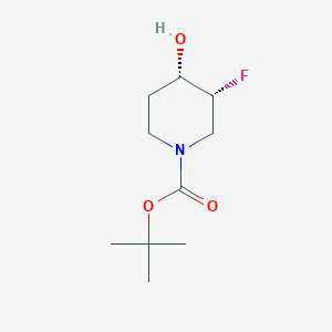 tert-​butyl (3R,​4S)​-​3-​fluoro-​4-​hydroxypiperidine-​1-​carboxylate