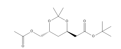 tert-butyl 2-((4R,6R)-6-(acetoxymethyl)-2,2- dimethyl-1,3-dioxan-4-yl)acetate