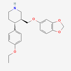 trans-3-[(1,3-benzodioxol-5-yloxy)methyl]-4-(4-ethoxyphenyl)piperidine