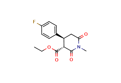 trans-3-Ethoxycarbonyl-4-(4-flurophenyl)-N-methyl piperdine-2,6-dione