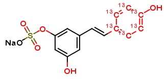 trans Resveratrol-13C6 3-Sulfate Sodium Salt